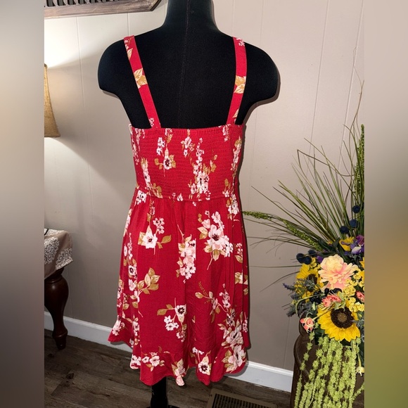Xhilaration • Button Front Smocked Floral Sundress - Picture 4 of 8